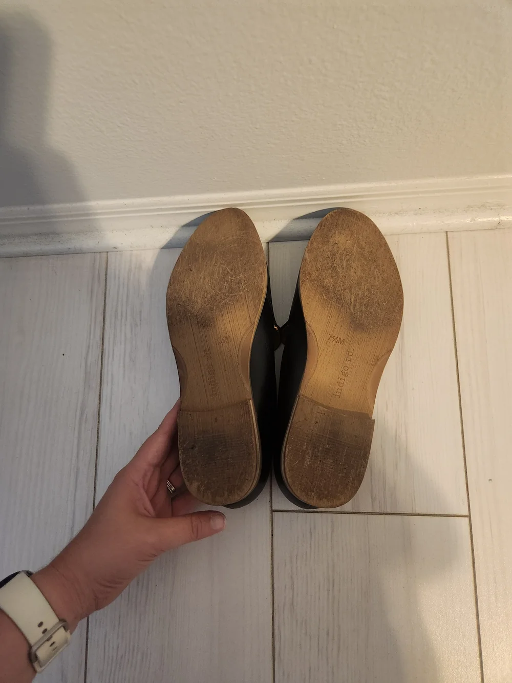 Indigo Black Slip-On Loafers with Rounded Toe